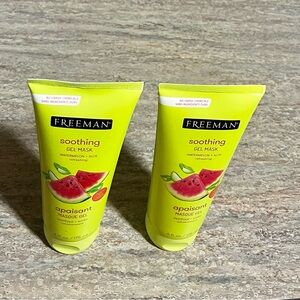 Freeman Soothing Gel Mask Duo- Watermelon + Aloe (Bright Lime Tubes)